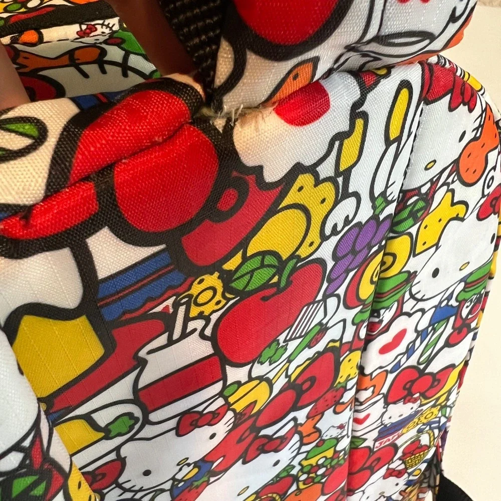 Sanrio Hello Kitty Backpack Classic Treats Snacks AOP Book Bag School Travel